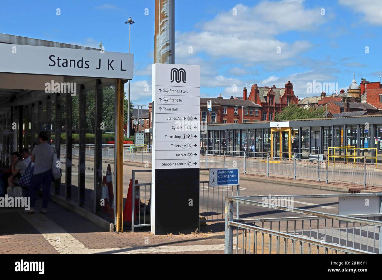 Stands at Leigh Bus Station, King Street, Leigh, Greater Manchester