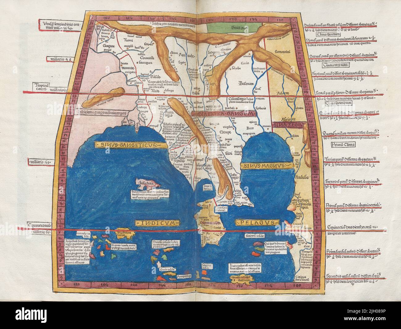 Ptolemy's map of Asia, 2nd century Stock Photo - Alamy