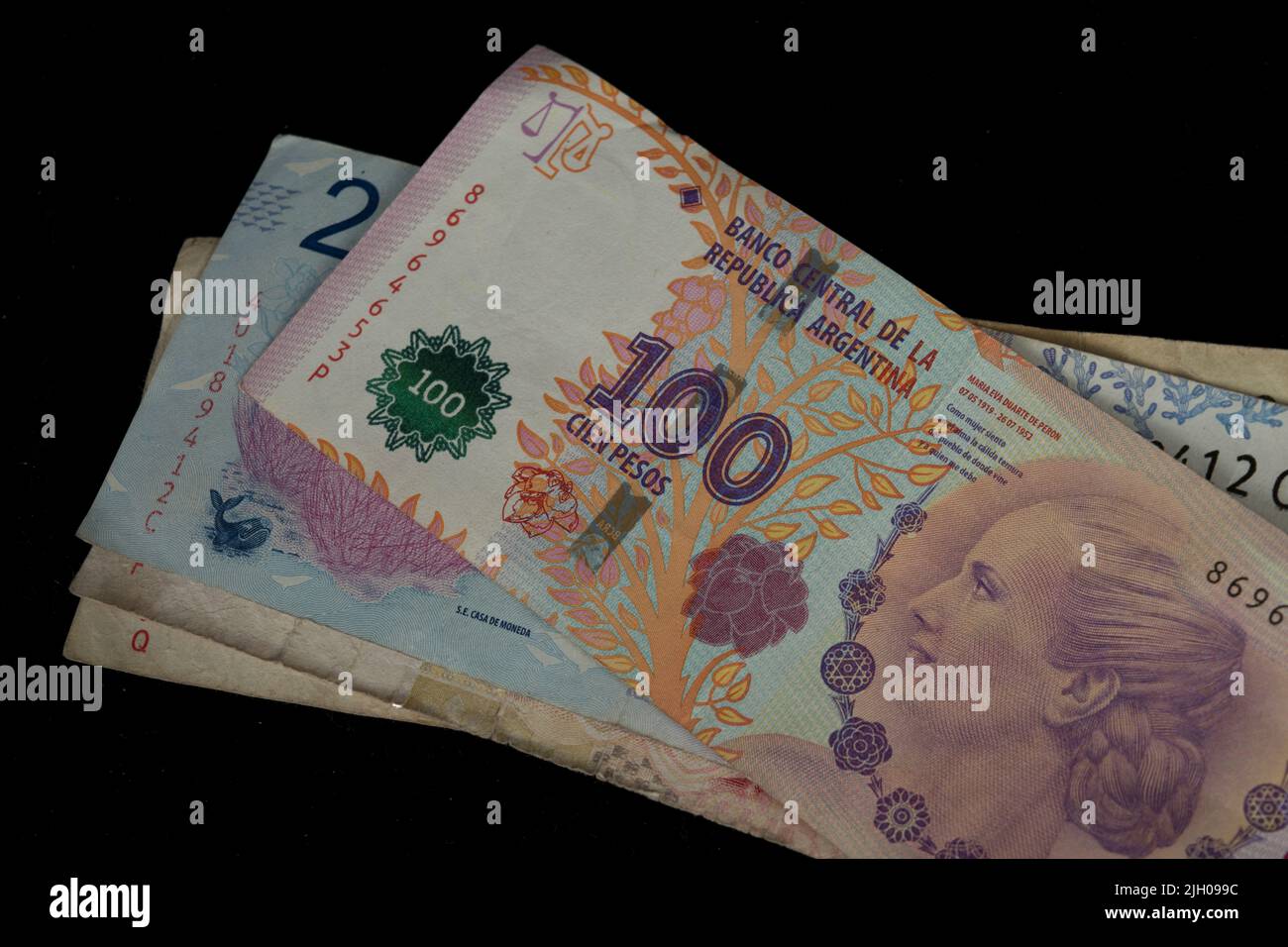 Argentine oficial currency. Peso argentino Stock Photo Alamy