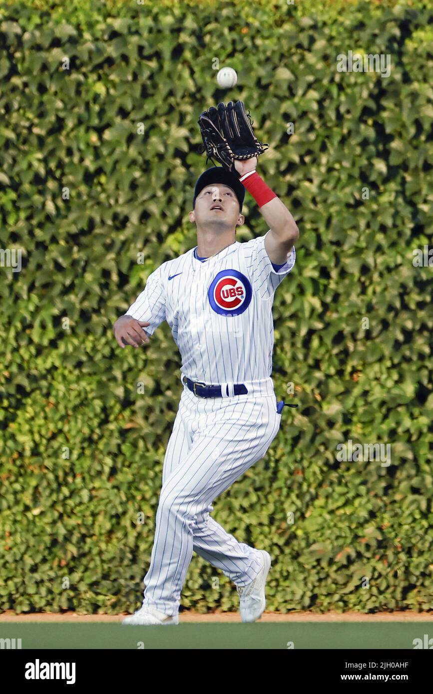 St. Louis Cardinals right fielder Lars Nootbaar catches the ball for the  out on Chicago Cubs' Seiya Suzuki during the third inning of a baseball  game Tuesday, Aug. 2, 2022, in St.