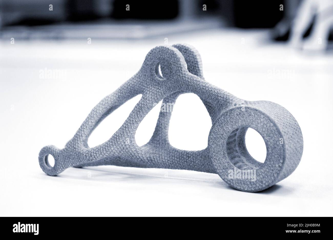 Model printed on 3D printer in laboratory office. Object printed on 3D ...