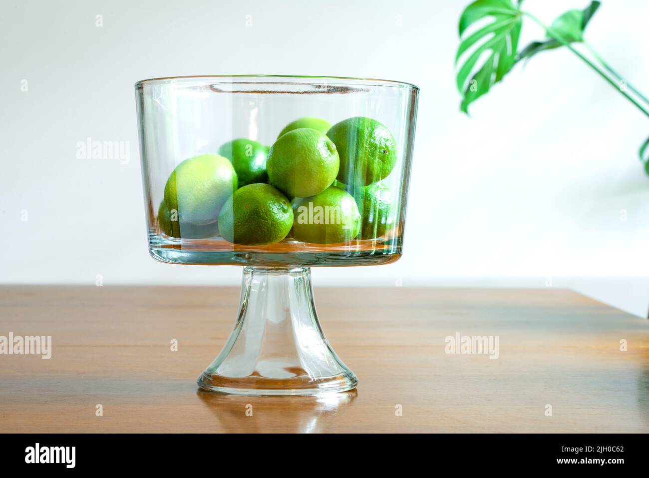 Green Apples in a Truffle Bowl Stock Photo