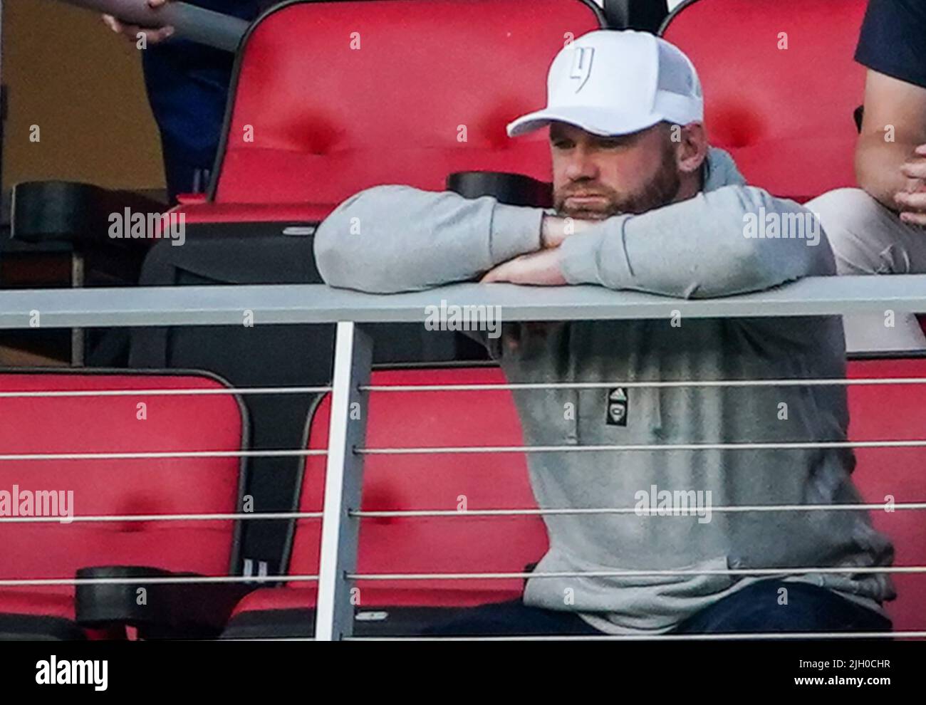 WASHINGTON, DC, USA - 13 JULY 2022: Wayne Rooney during a MLS match between D.C United and the Columbus Crew  on July 13 2022, at Audi Field, in Washington, DC. (Photo by Tony Quinn-Alamy Live News) Stock Photo