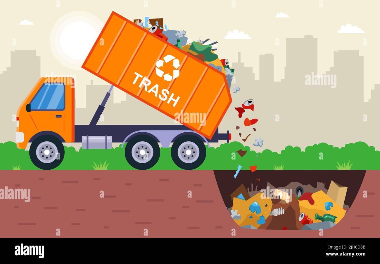 disposal of waste in a garbage pit. it is illegal to put garbage in