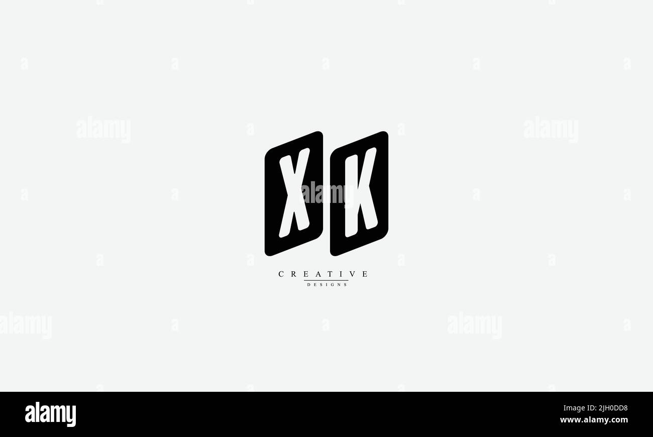 Alphabet letters Initials Monogram logo XK KX X K Stock Vector Image