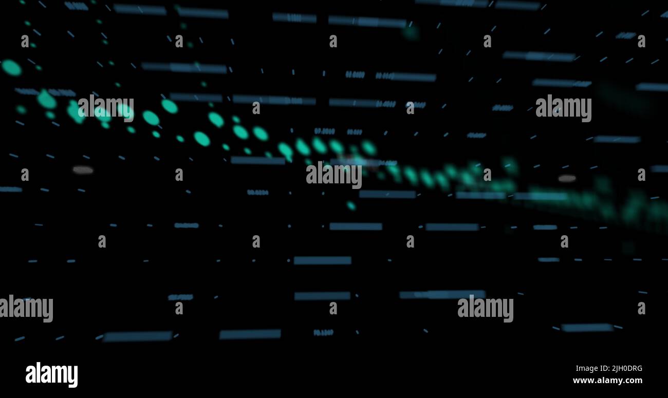 Image of data processing and statistics on dark background Stock Photo ...