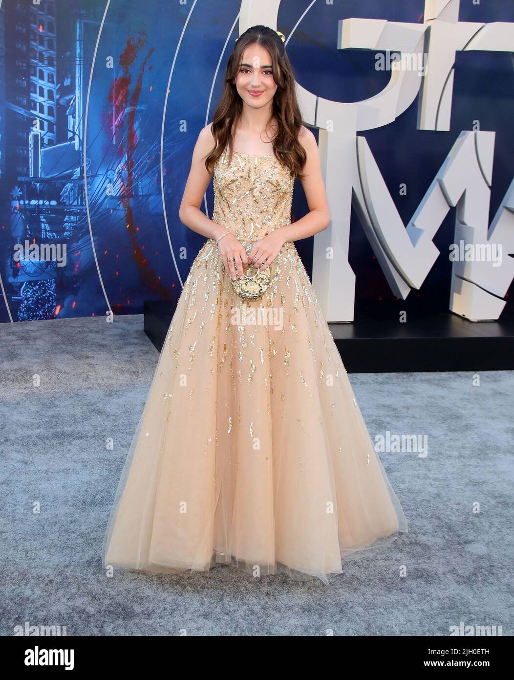 Hollywood, USA. 13th July, 2022. Julia Butters arrives at THE GRAY MAN