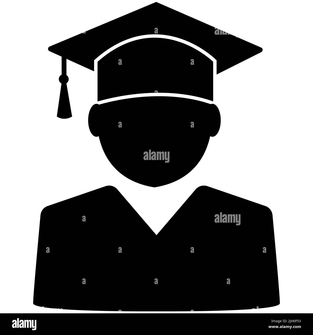 male graduate in graduation cap. student with graduation cap icon. graduate sign. flat style