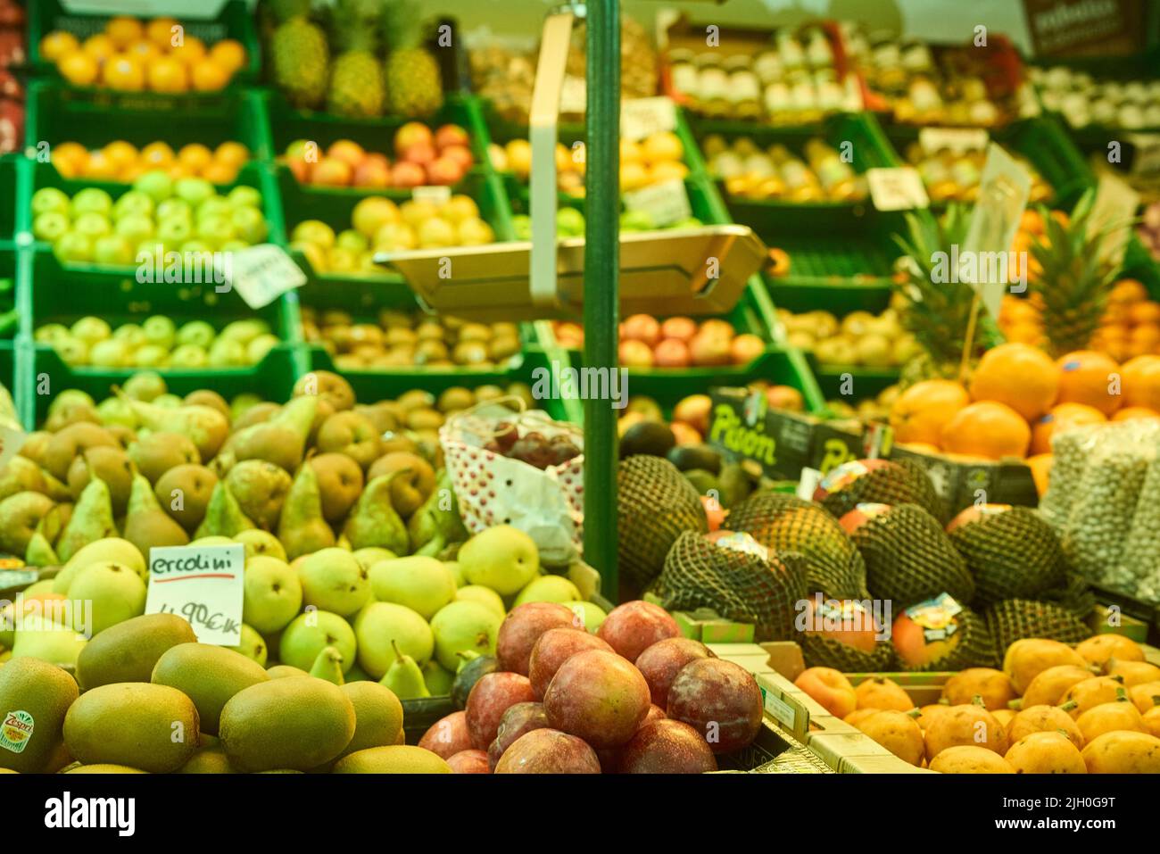 Fruits prepared for sale in a market. High quality photo Stock Photo