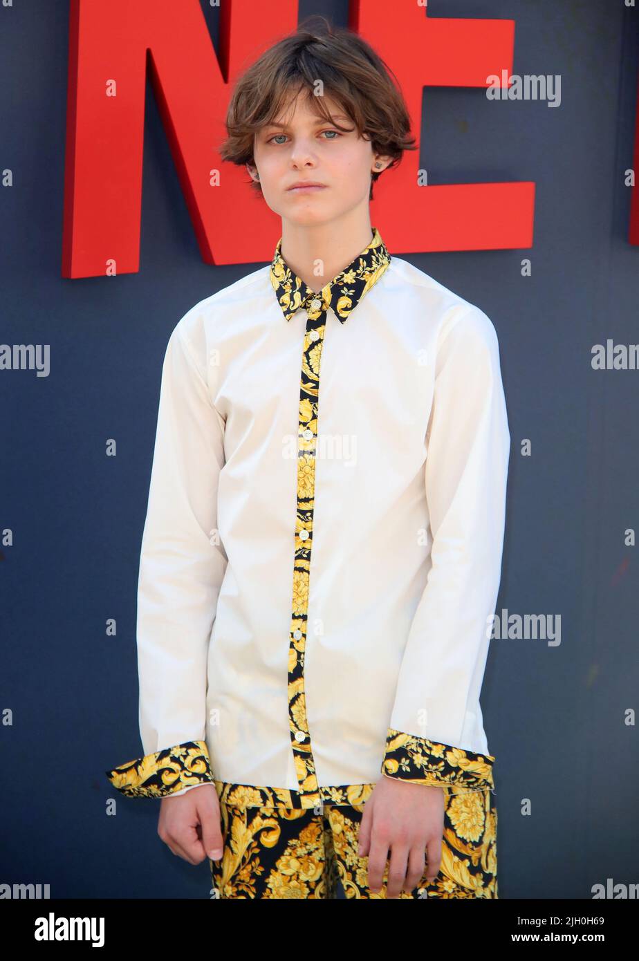 Hollywood, USA. 13th July, 2022. Cameron Crovetti arrives at THE GRAY MAN World Premiere held at The TCL Chinese Theatre in Hollywood, CA on Wednesday, July 13, 2022 . (Photo By Juan Pablo Rico/Sipa USA) Credit: Sipa USA/Alamy Live News Stock Photo