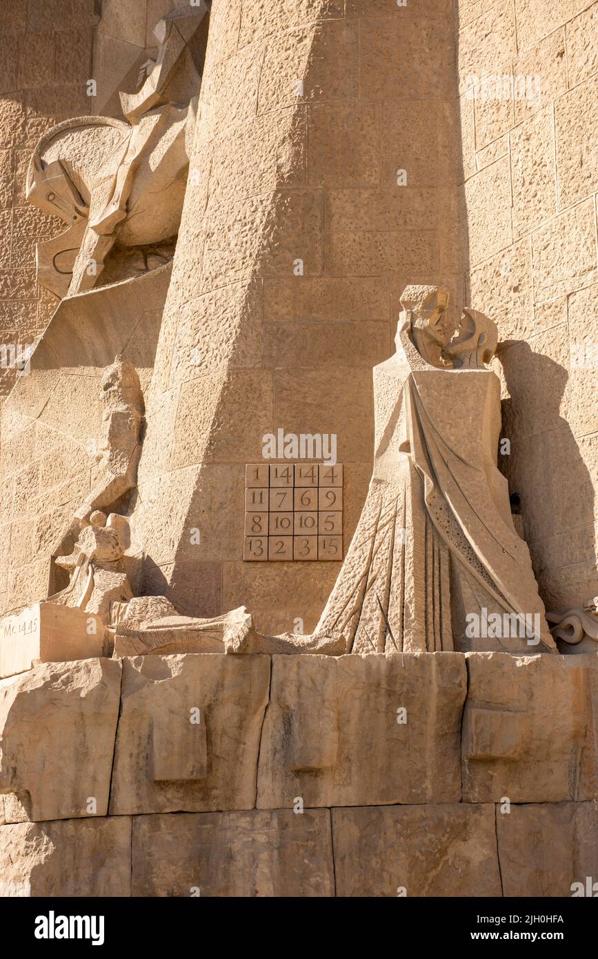 Detailed stonework and statues Stock Photo