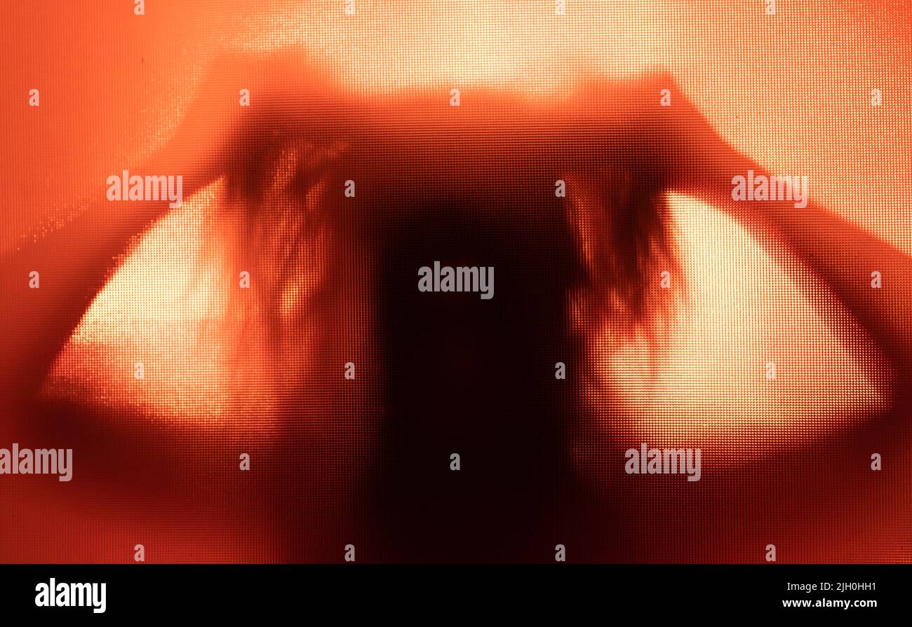 Silhouette behind matte glass hi-res stock photography and images - Alamy