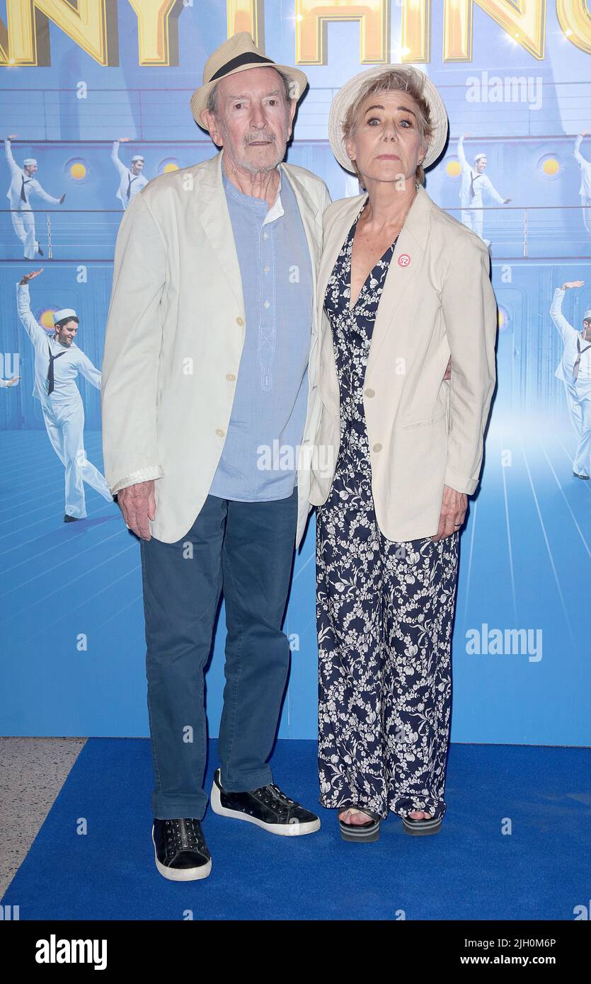 Jul 13, 2022 - London, England, UK - Zoe Wanamaker and Gawn Grainger attending Anything Goes press night, Barbican Theatre Stock Photo