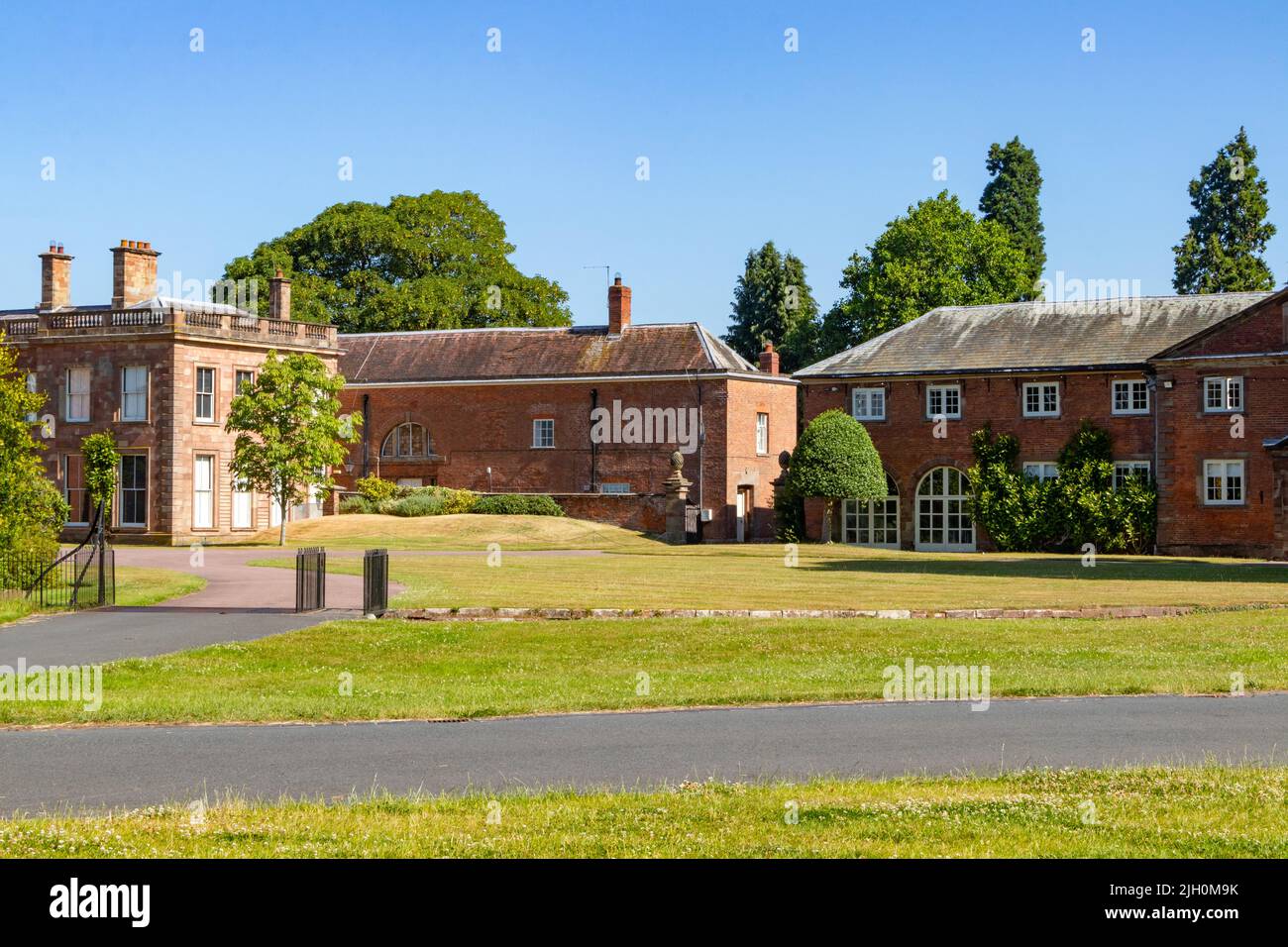 stately home at Weston Park Stock Photo Alamy