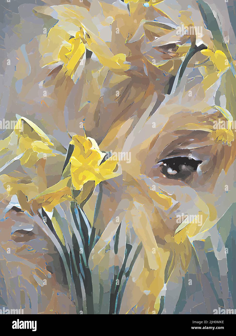 Bunch of daffodils painting hires stock photography and images Alamy