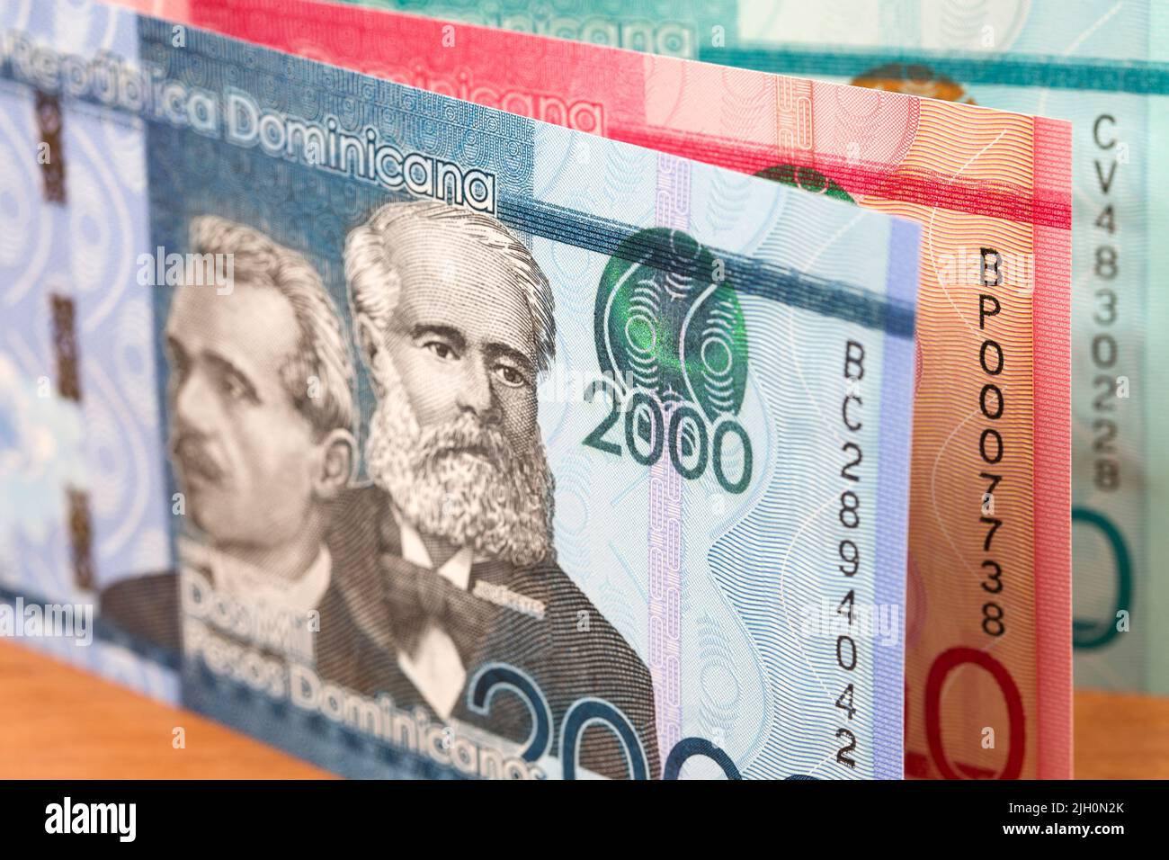 Dominican money - peso a business background Stock Photo