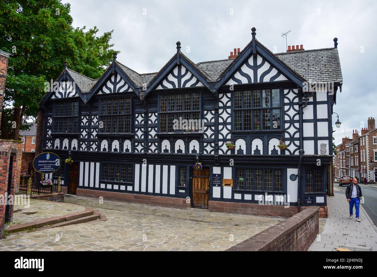 Chester, UK: Jul 3, 2022: Stanley Palace was built in 1591 on the site of a friary. It is currently used as function and meeting rooms for hire. Some Stock Photo