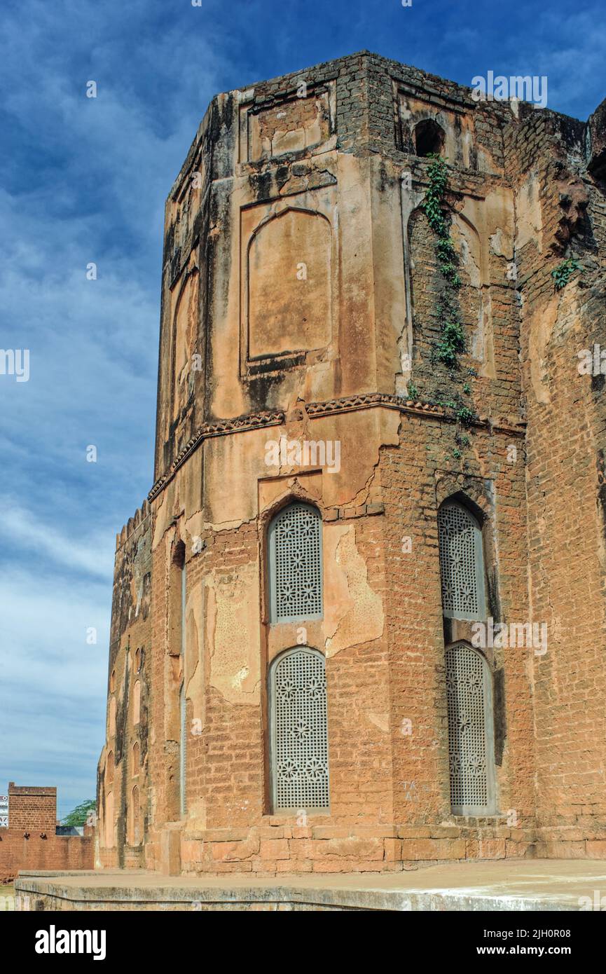 12 23 2010 Madrasa of khwaja mahmud gawan, ancient madrasa or Islamic college built in the 1460s regional style of Indo-Islamic architecture by Bahman Stock Photo