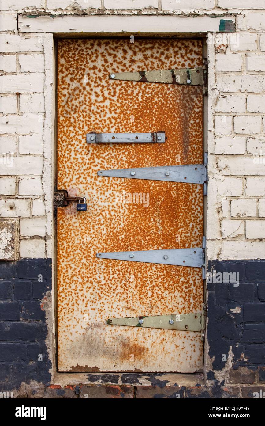 Rusted Door with Hinges Stock Photo Alamy