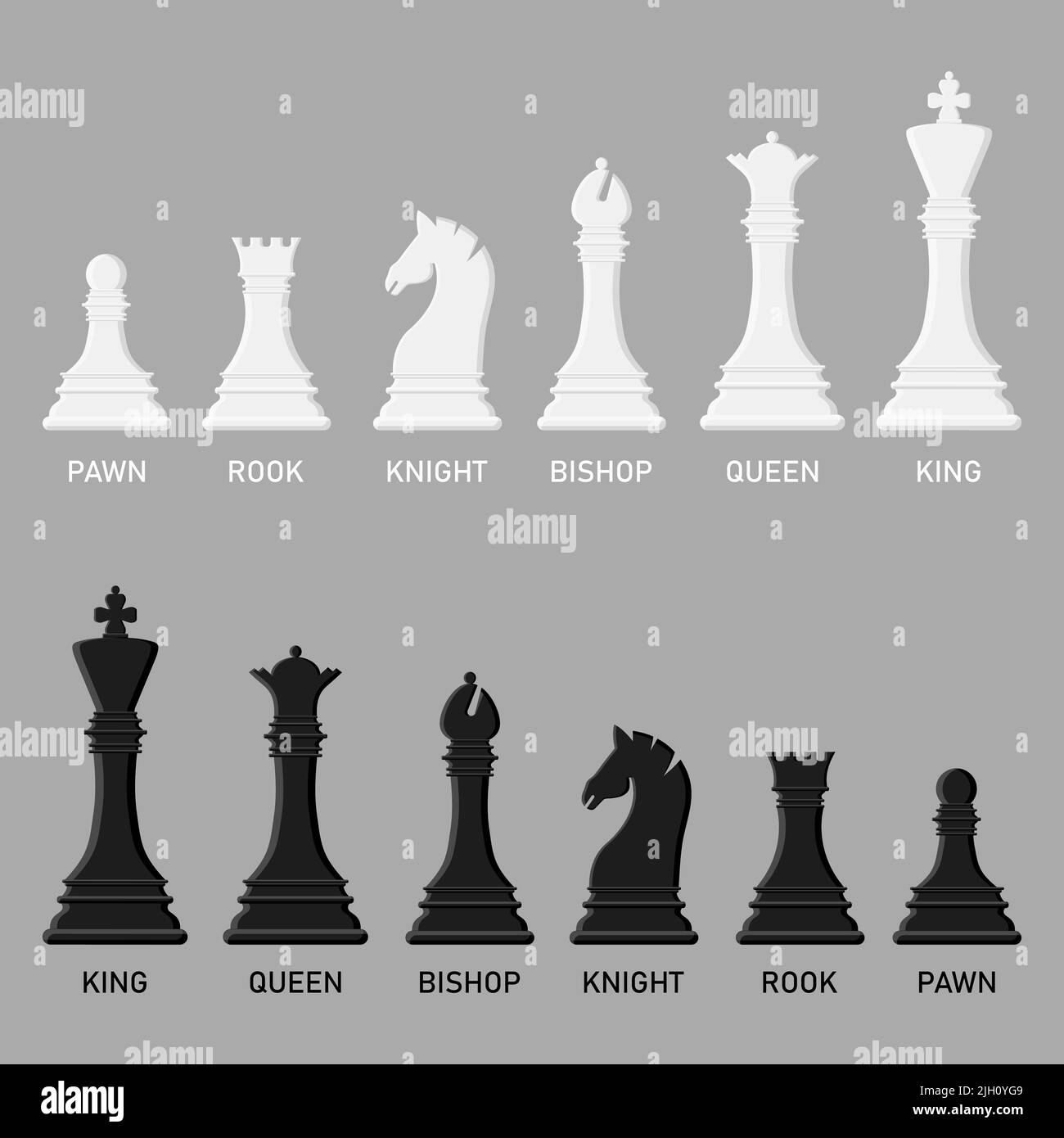 Set black sketch chess pieces from pawn to king Vector Image