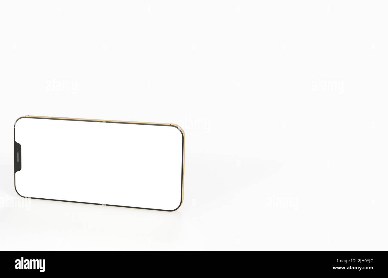 A 3D rendering of a smartphone mockup on a white background Stock Photo ...