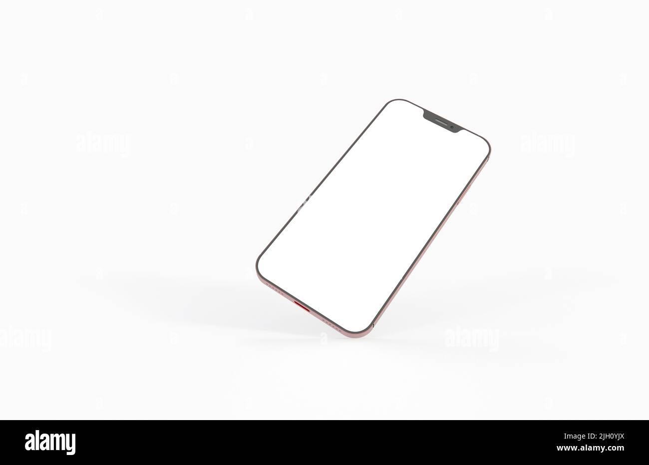 A 3D rendering of a smartphone mockup on a white background Stock Photo ...