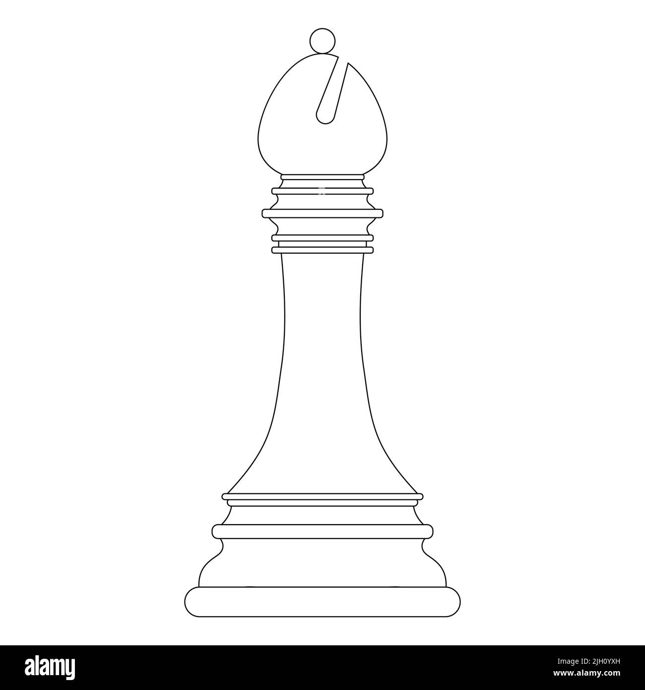 How to draw a Chess Piece Bishop Real Easy 