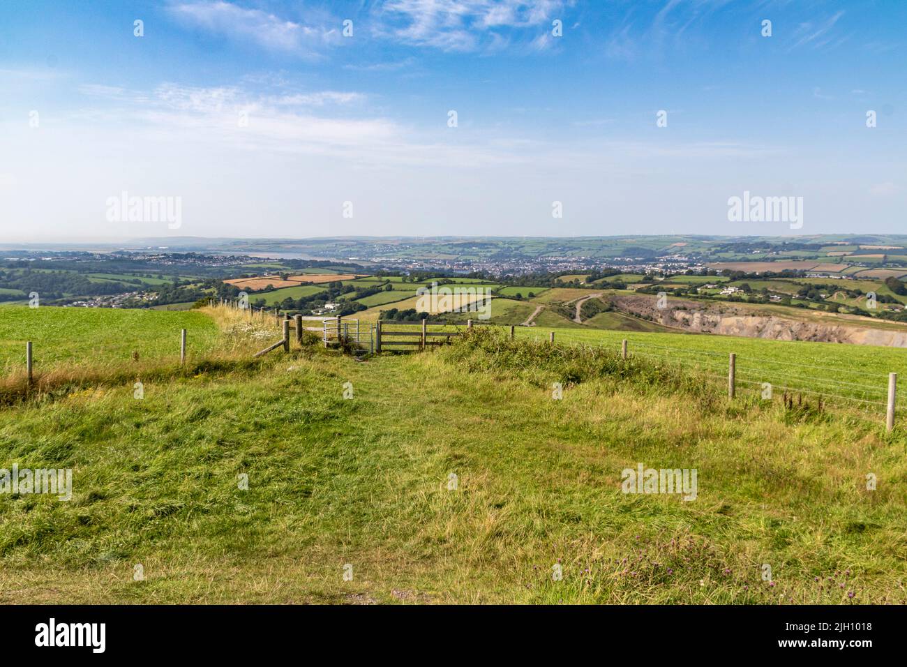 Panoramic View of the North Devon Countryside, with Barnstaple and the