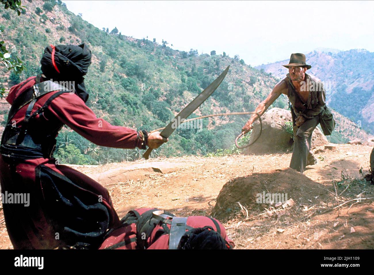 HARRISON FORD, INDIANA JONES AND THE TEMPLE OF DOOM, 1984 Stock Photo