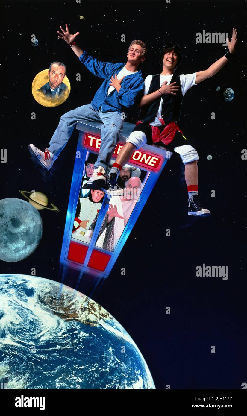 MOVIE POSTER, BILL and TED'S EXCELLENT ADVENTURE, 1989 Stock Photo