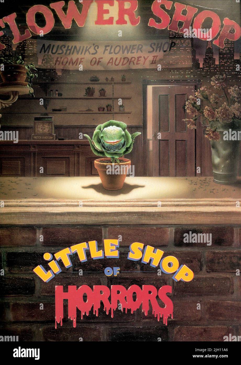 AUDREY II POSTER LITTLE SHOP OF HORRORS 1986 Stock Photo Alamy