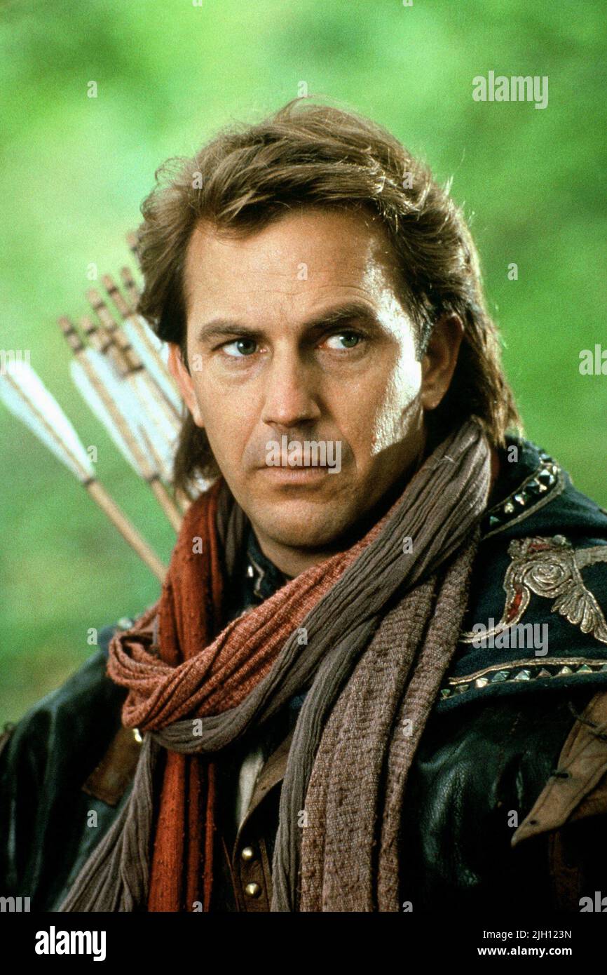 KEVIN COSTNER, ROBIN HOOD: PRINCE OF THIEVES, 1991 Stock Photo