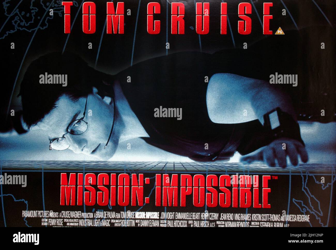 TOM CRUISE POSTER, MISSION: IMPOSSIBLE, 1996 Stock Photo