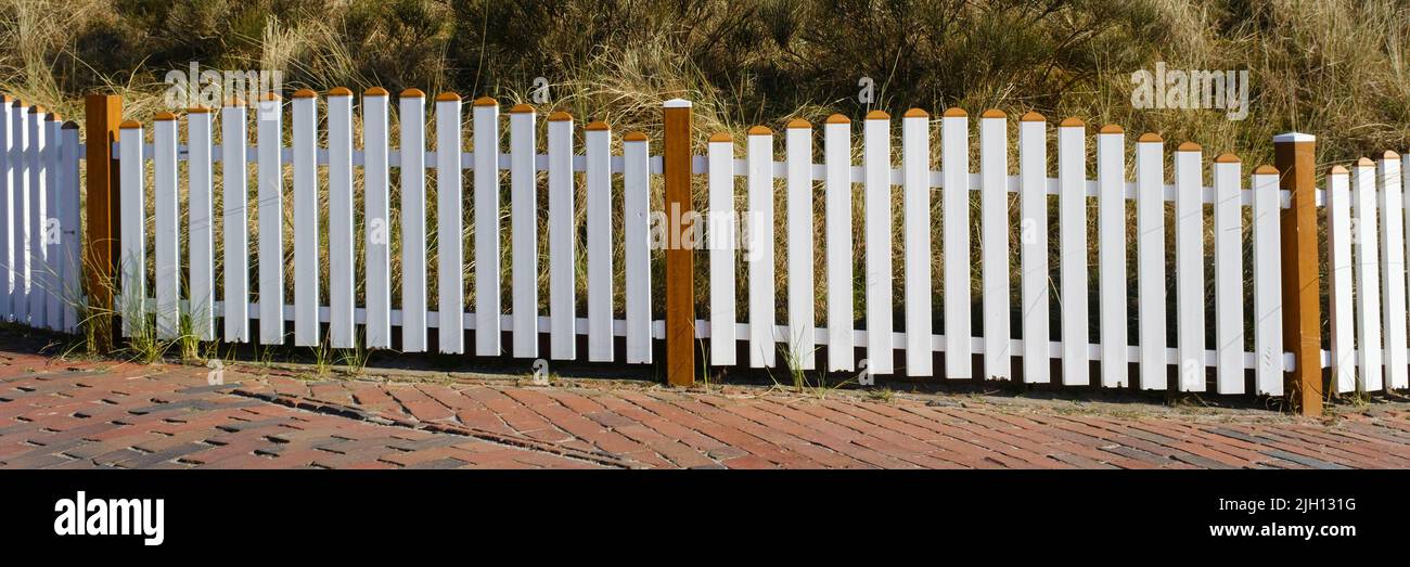 White fence Stock Photo