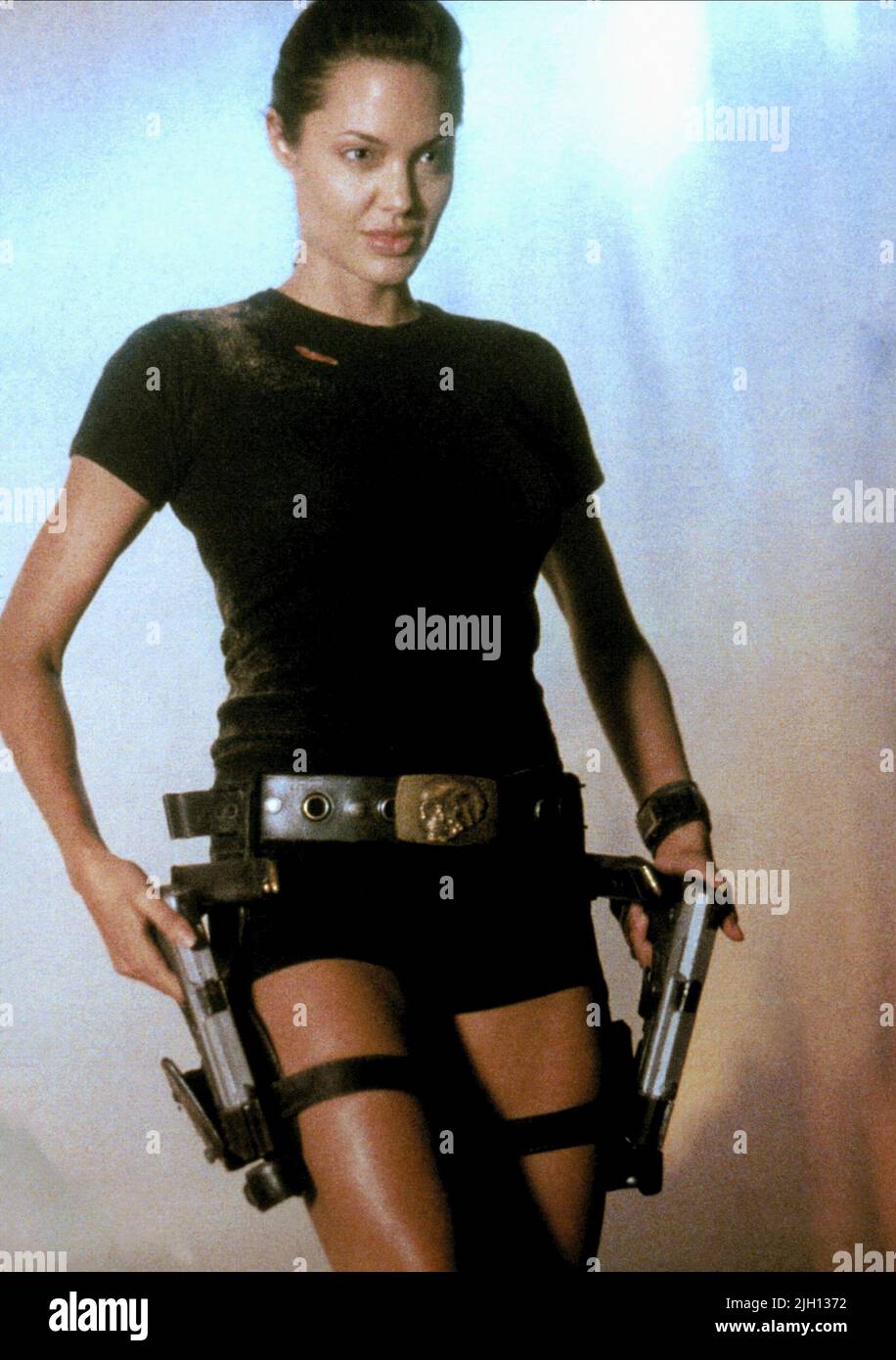 ANGELINA JOLIE, LARA CROFT: TOMB RAIDER, 2001 Stock Photo