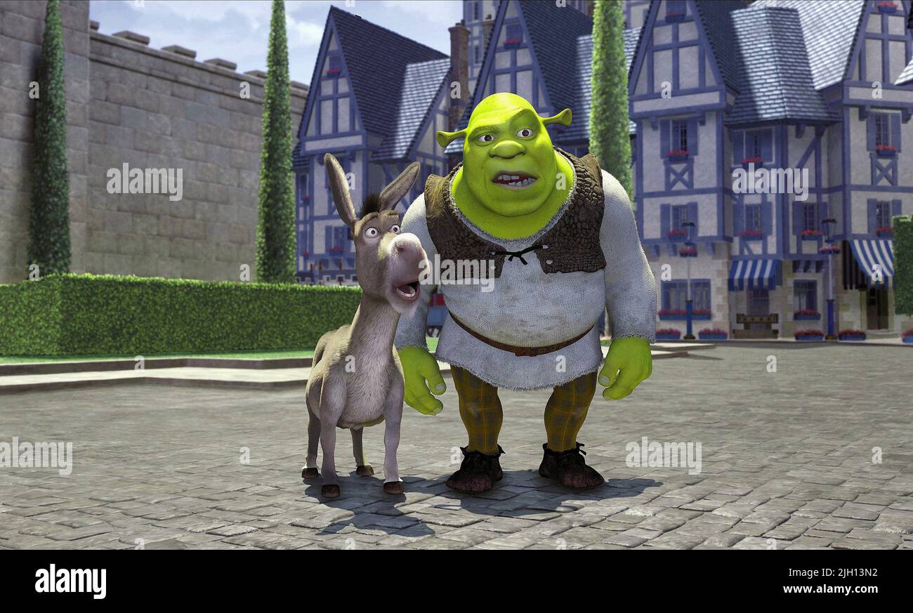 DONKEY,SHREK, SHREK, 2001 Stock Photo