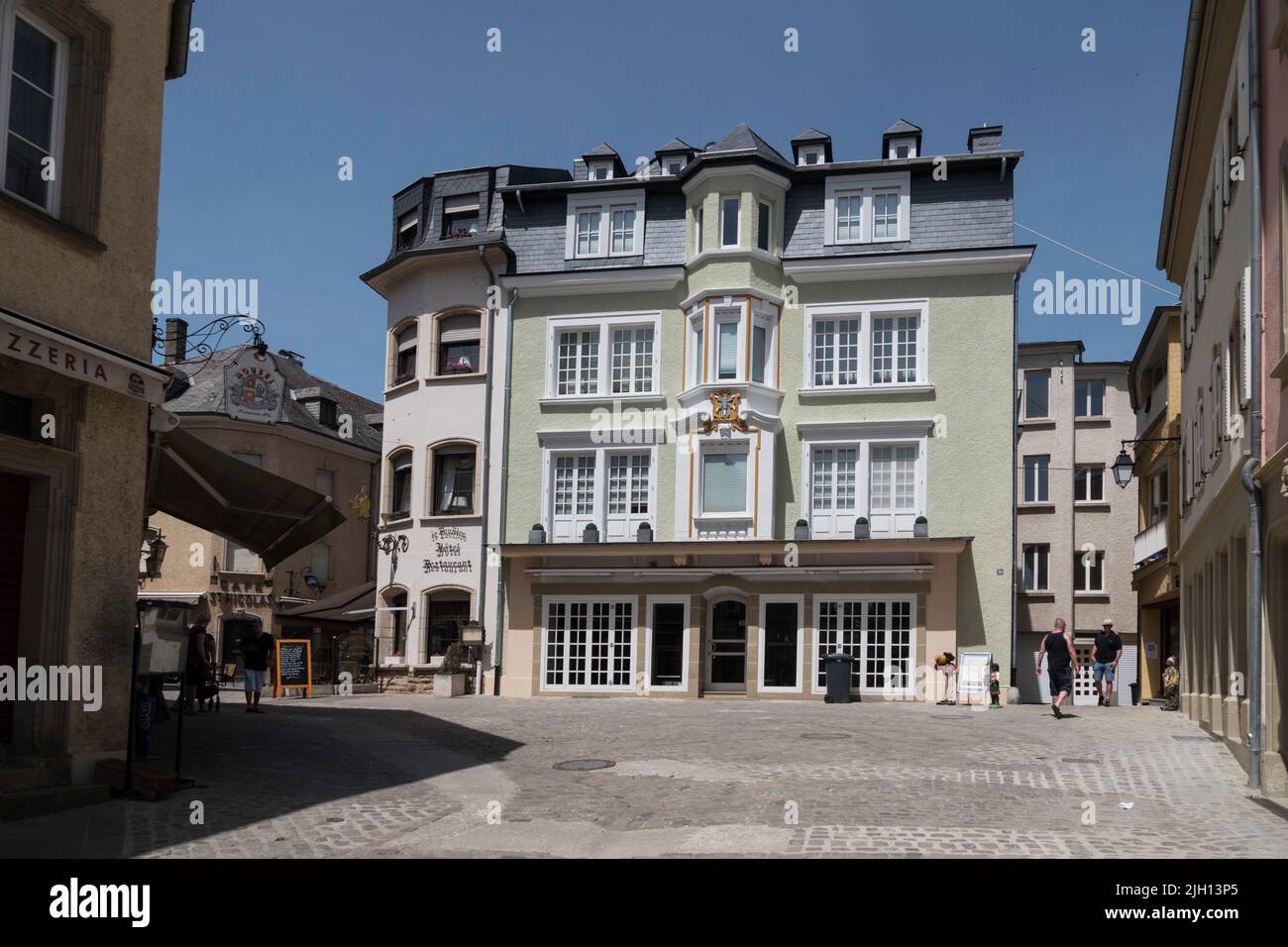 beautifull houses in echternach luxembourg Stock Photo