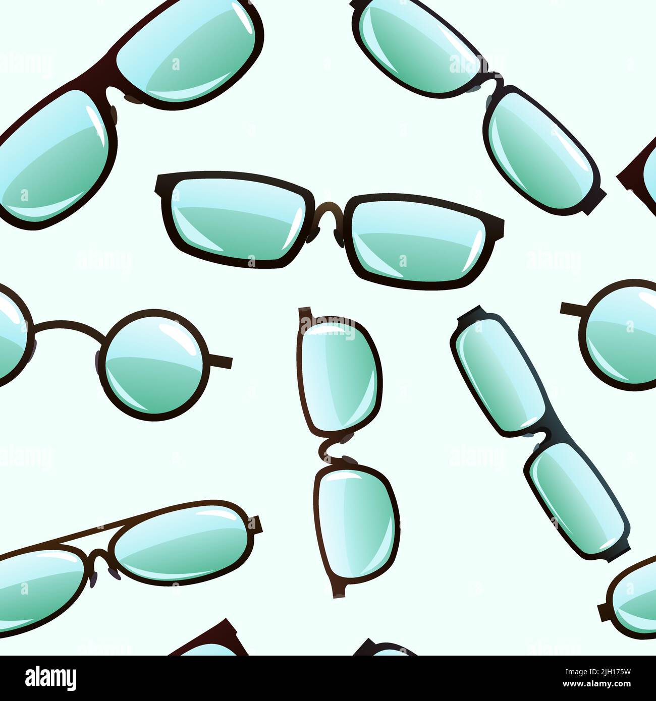 Set of eyeglasses. Optical instrument for better seeing. Seamless