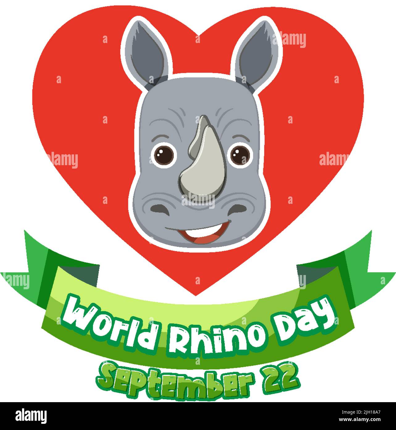 World Rhino Day September 22 illustration Stock Vector Image & Art - Alamy