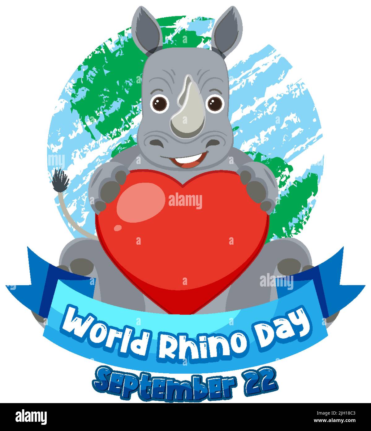 World Rhino Day September 22 illustration Stock Vector Image & Art - Alamy