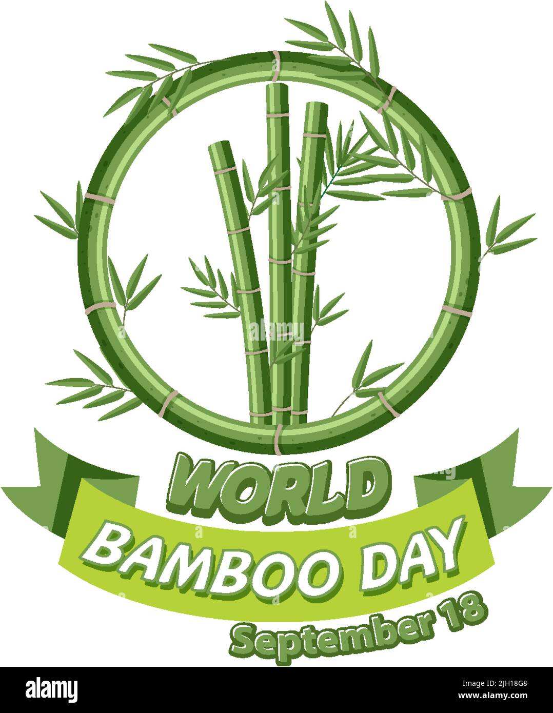 World bamboo day logo banner illustration Stock Vector Image & Art Alamy