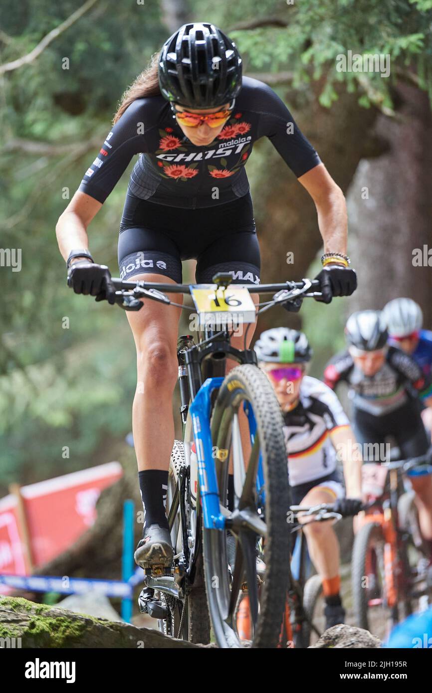 Lenzerheide, Schweiz. 10. Juli 2022. Nadine RIEDER während des Cross  Country Olympic Rennens der Damen Elite am UCI Mountain Bike World Cup 2022  in Le Stock Photo - Alamy