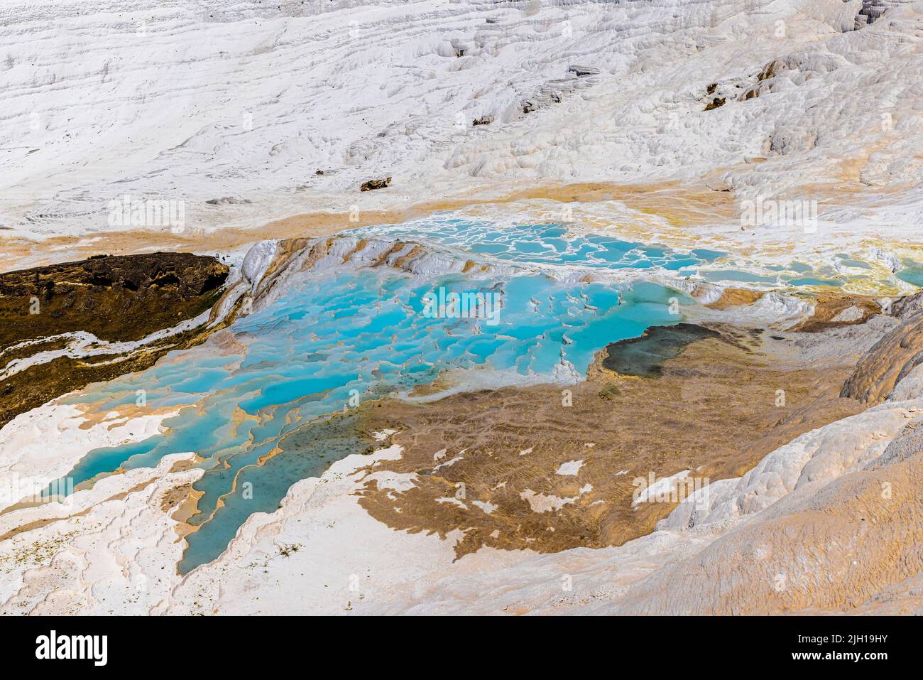 natural thermal baths in pamukkale, turkey Stock Photo Alamy