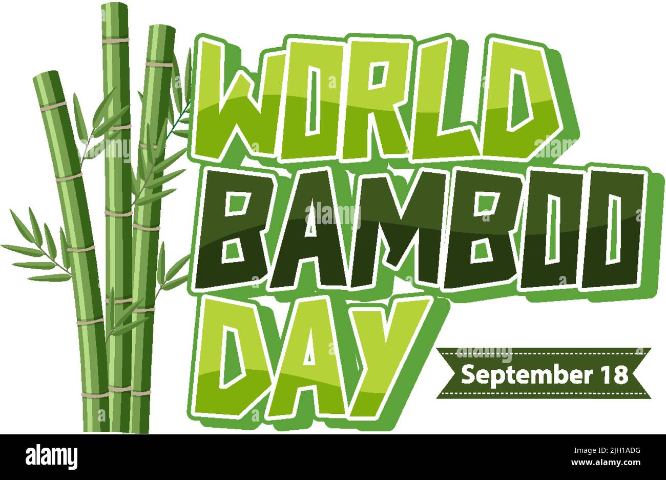 World bamboo day logo banner illustration Stock Vector Image & Art Alamy
