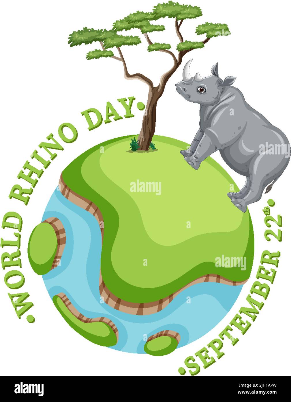 World Rhino Day September 22 Banner illustration Stock Vector Image ...
