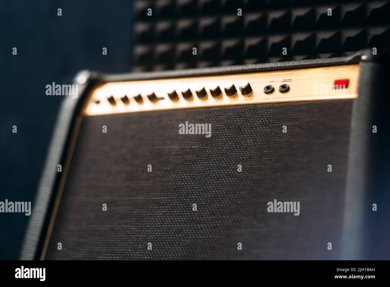 Electric guitar amplifier closep Stock Photo Alamy