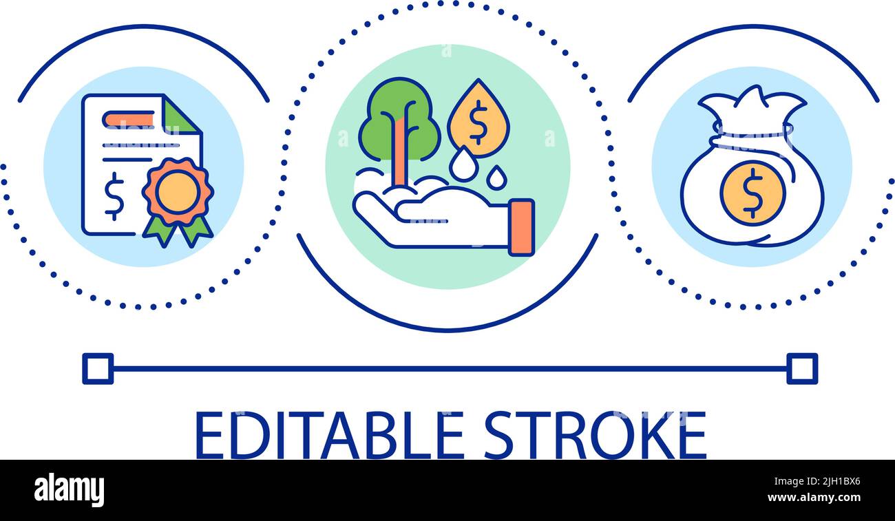 Investment and bond security loop concept icon Stock Vector Image & Art ...