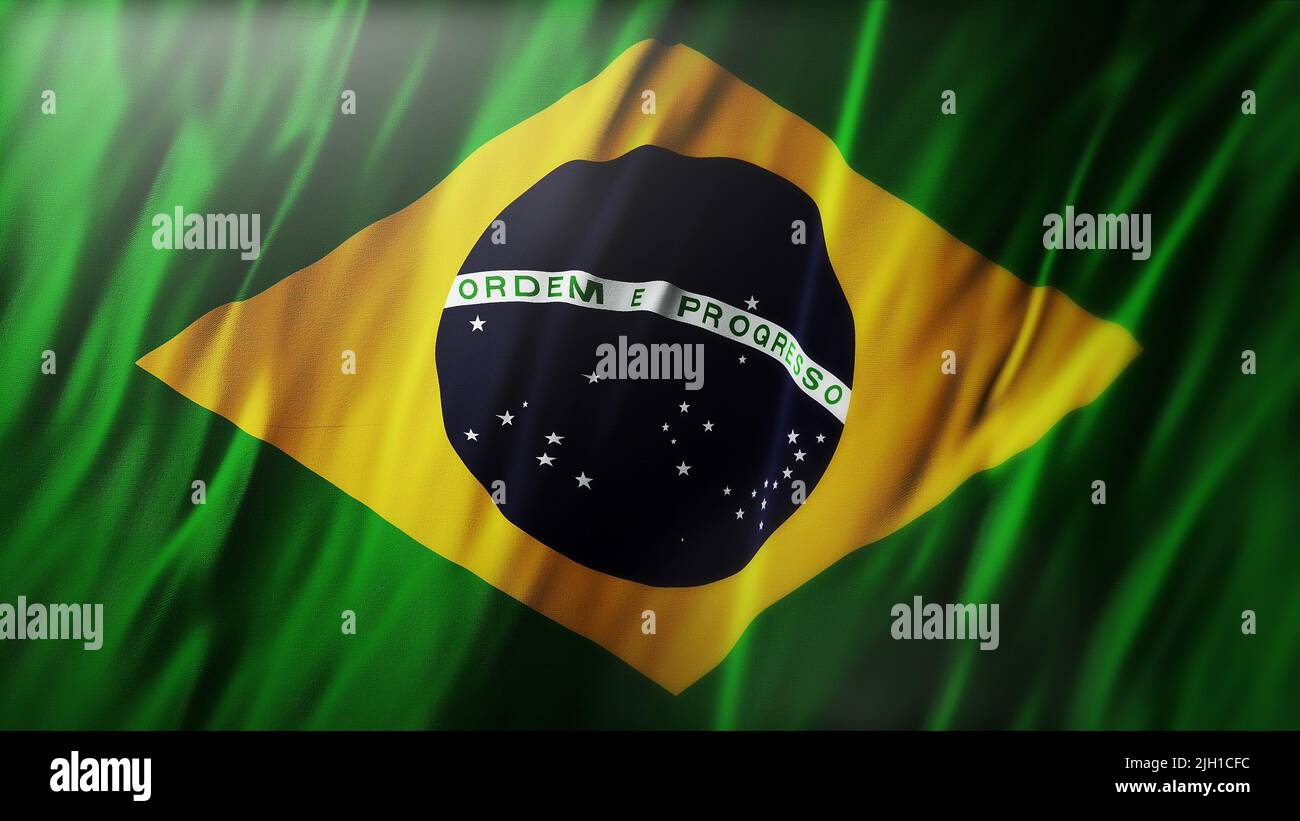Flag of Brazil close up, 3D rendering Stock Photo Alamy
