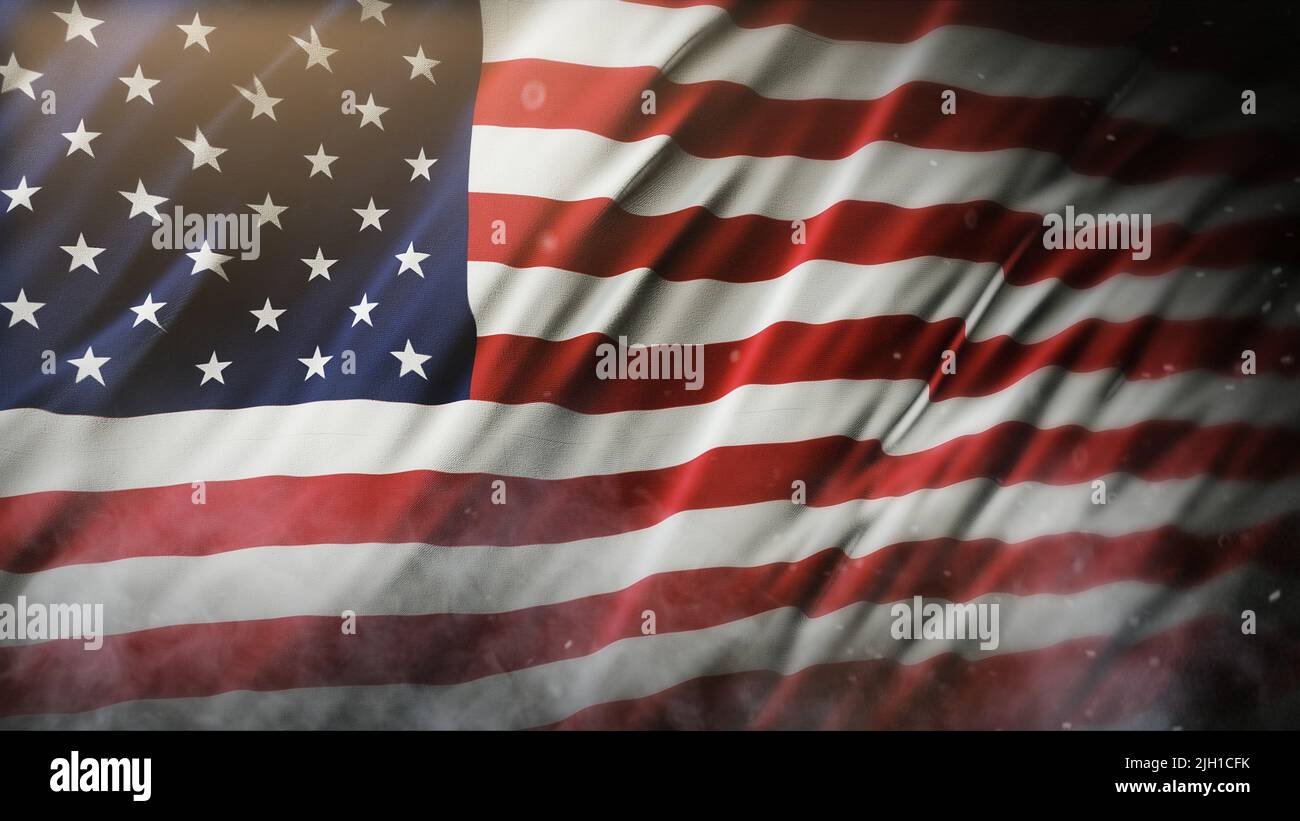 Flag of America close up, 3D rendering Stock Photo