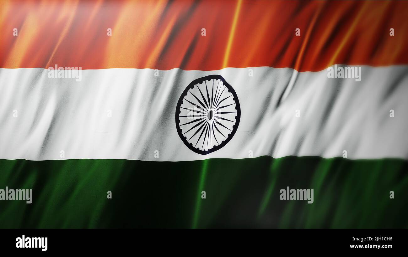 Flag of India close up, 3D rendering Stock Photo - Alamy
